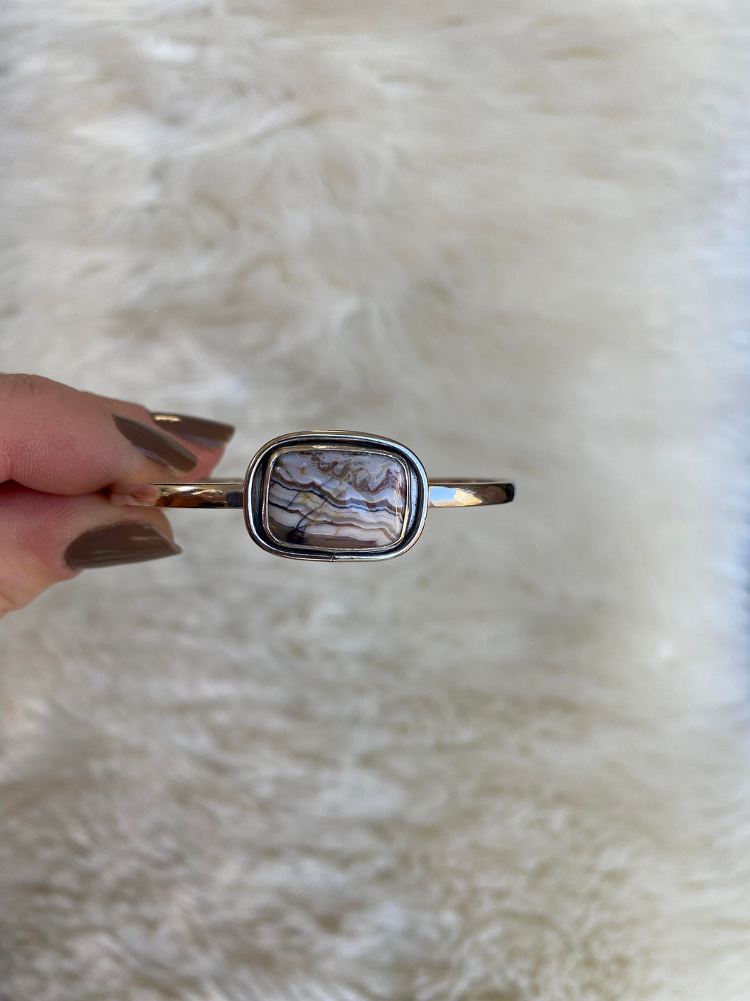 Crazy Lace Agate Cuff